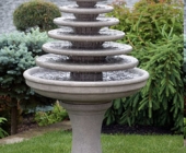 SEVEN TIER GOZO FOUNTAIN ON PEDESTAL
