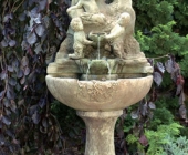 CHERUB WITH GRAPES WALL FOUNTAIN