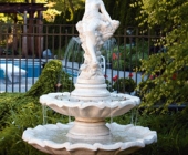 TWO TIER FLOWER NYMPH FOUNTAIN WITH 30\