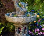THREE TIER FROG STONE FOUNTAIN