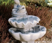 TWO TIER ORNAMENTAL FISH FOUNTAIN