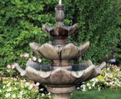 THREE TIER TULIP LEAF FOUNTAIN