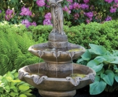 TWO TIER LARGE GIRL HOLDING JUG FOUNTAIN