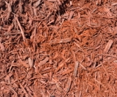 BRIGHT Red Dyed Mulch