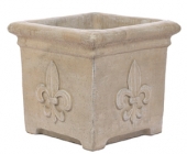 Sq Rim Fleur De Leis Planter