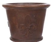 XL Plain Rim Fleur De Leis Pot
