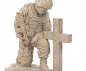 Kneeling Soldier at Cross