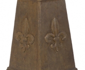 Tapered Column Fleur De Leis Pedestal